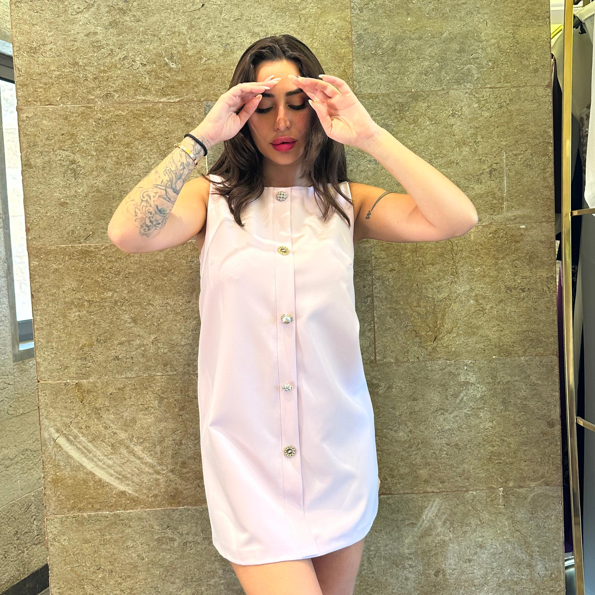 Rinascimento Button Mini Dress