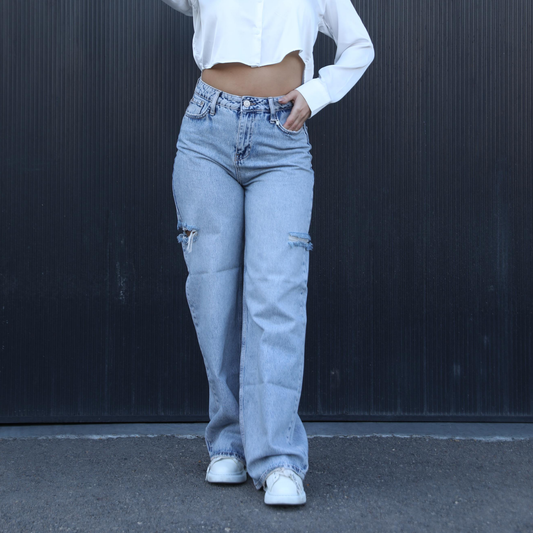 Chic Cut-Out Denim