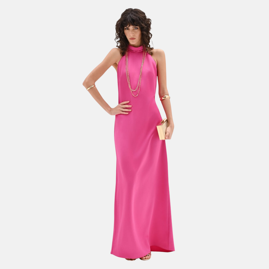 Rinascimento Fuchsia Halterneck Gown