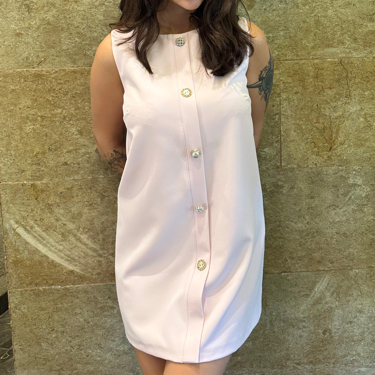 Rinascimento Button Mini Dress