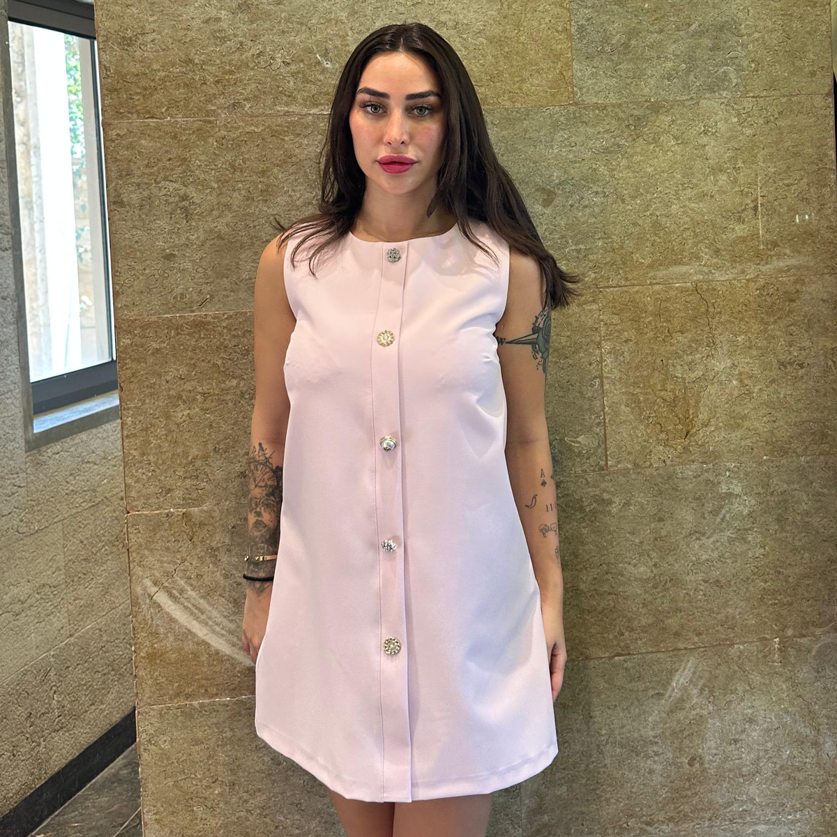 Rinascimento Button Mini Dress