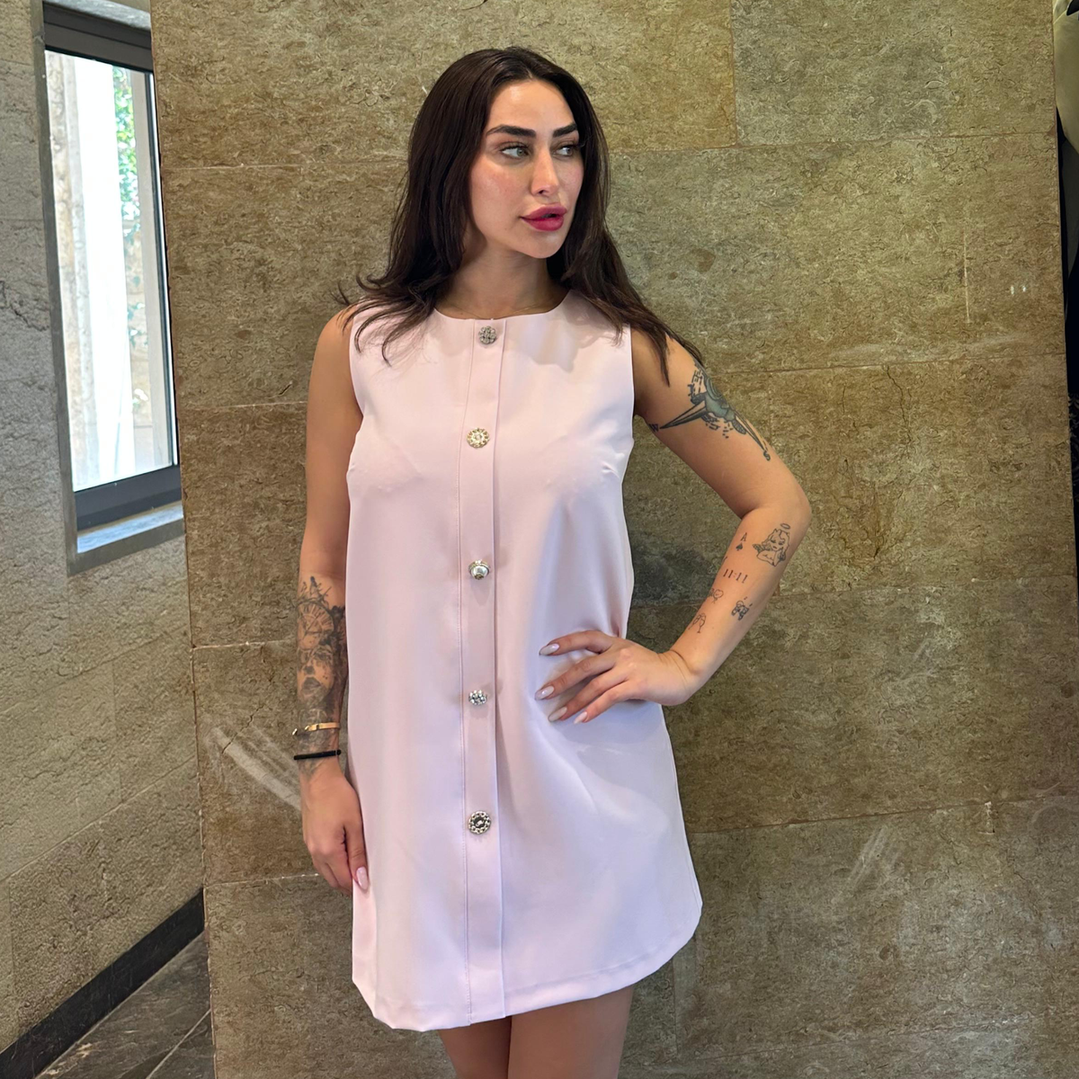 Rinascimento Button Mini Dress
