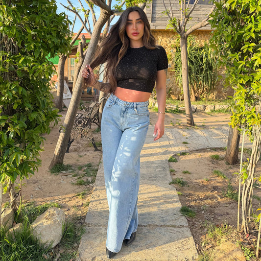 High Rise Wide Leg Jeans
