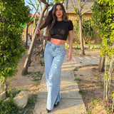 High Rise Wide Leg Jeans