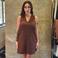 Rinascimento Mini Brown Dress