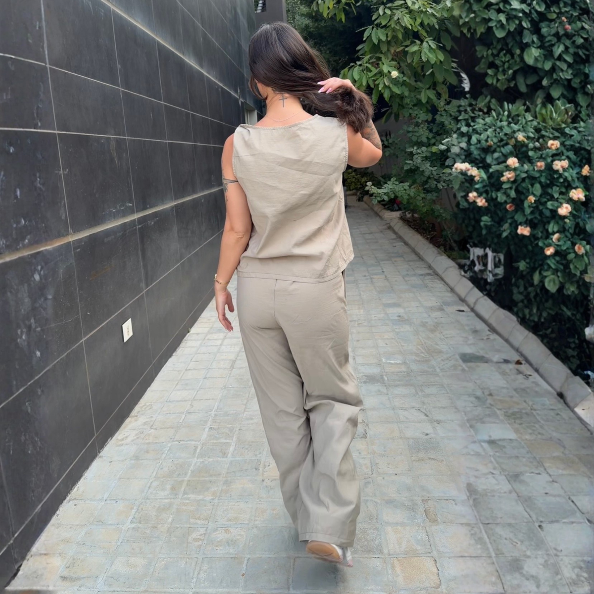 Beige Linen Set