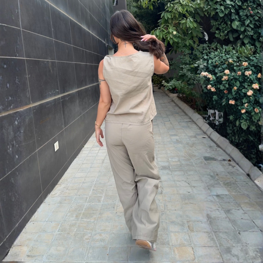 Beige Linen Set