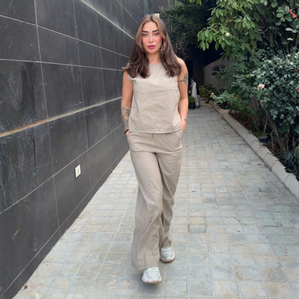 Beige Linen Set