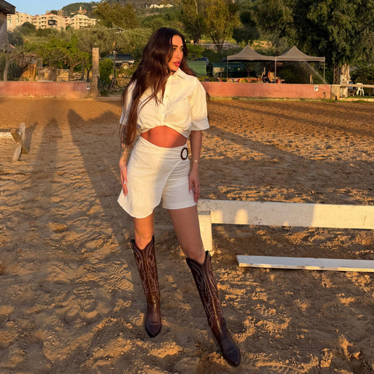 cowboy white set