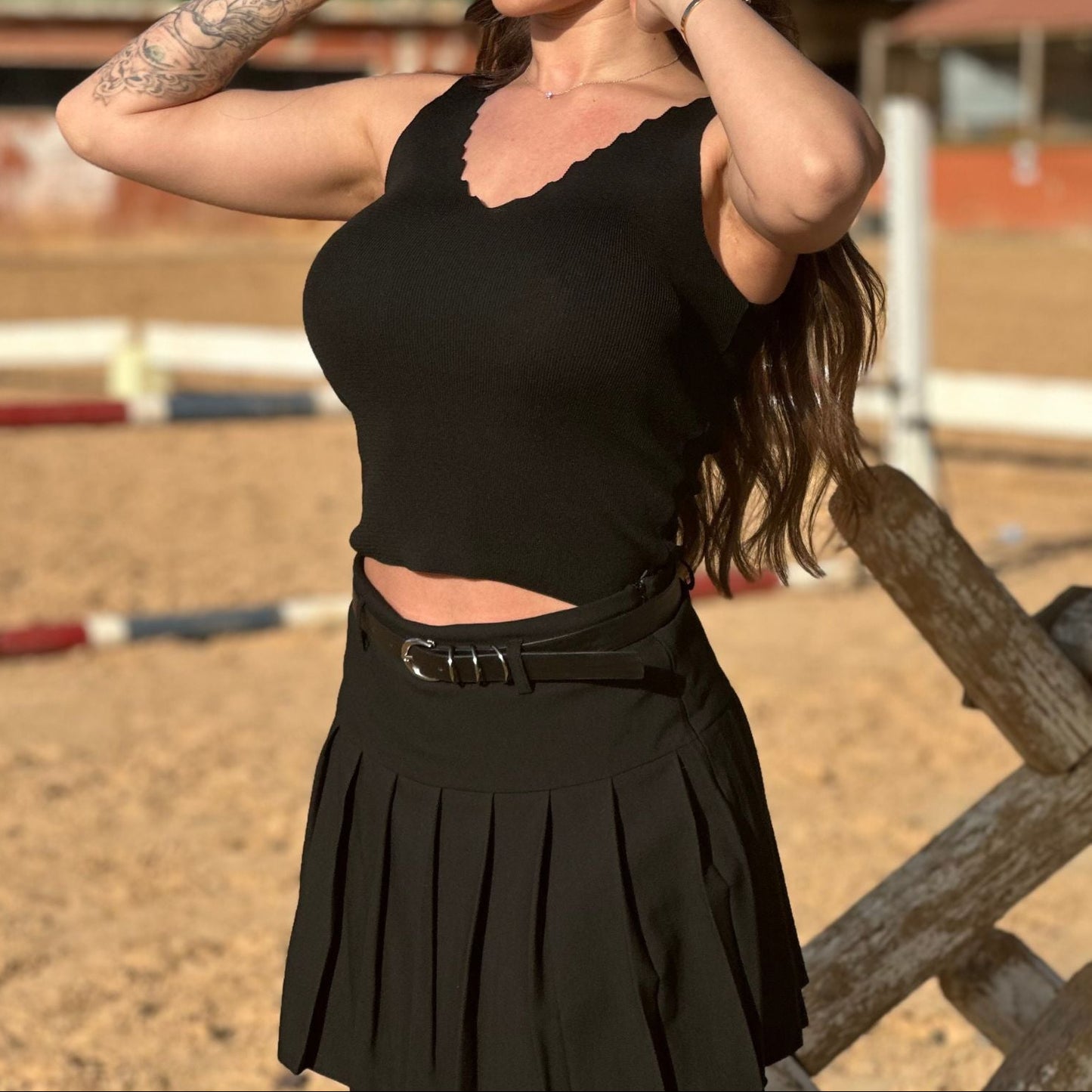 black skort