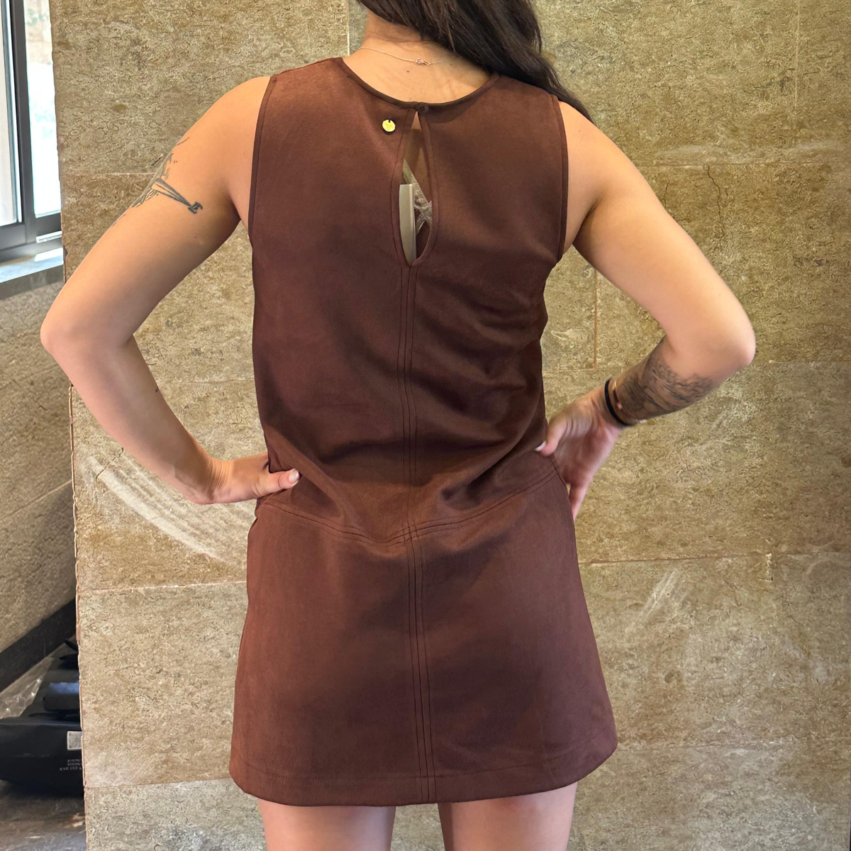 Rinascimento Mini Brown Dress
