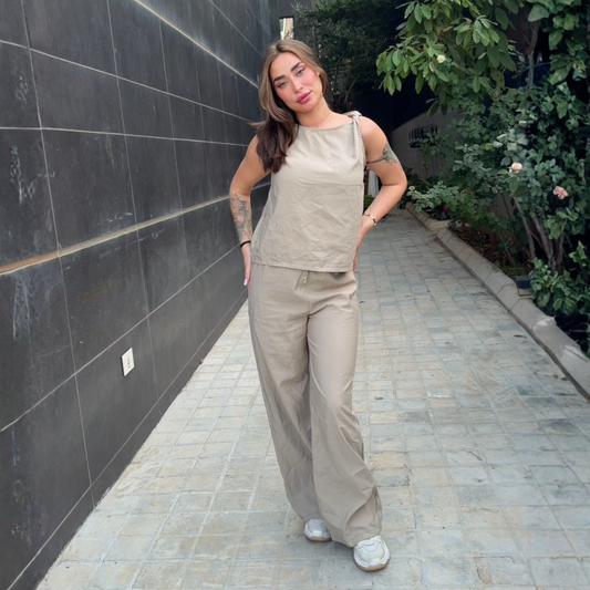 Beige Linen Set