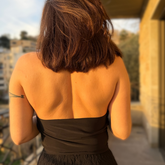 Cowl Neck Backless Top