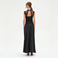 Black Lace Bustier Maxi Dress