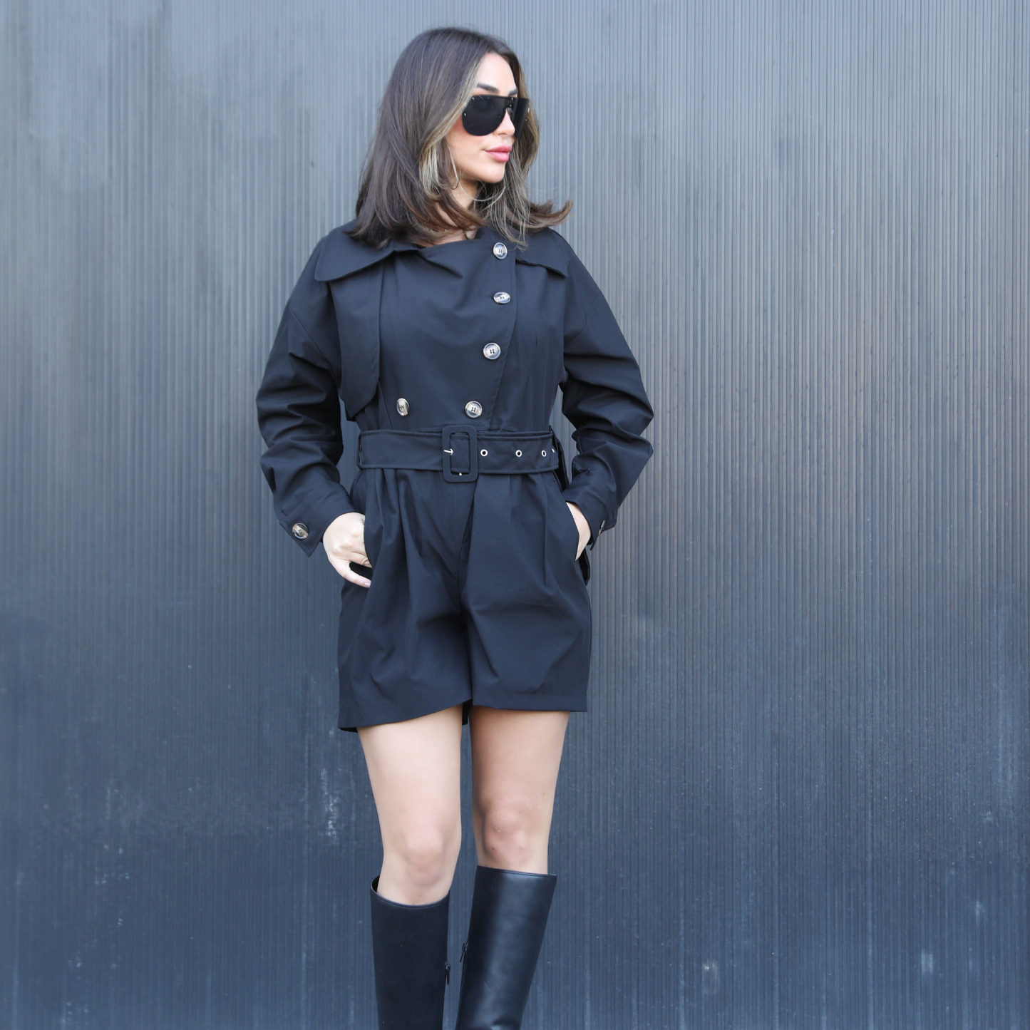 Short Trench Jumpsuit