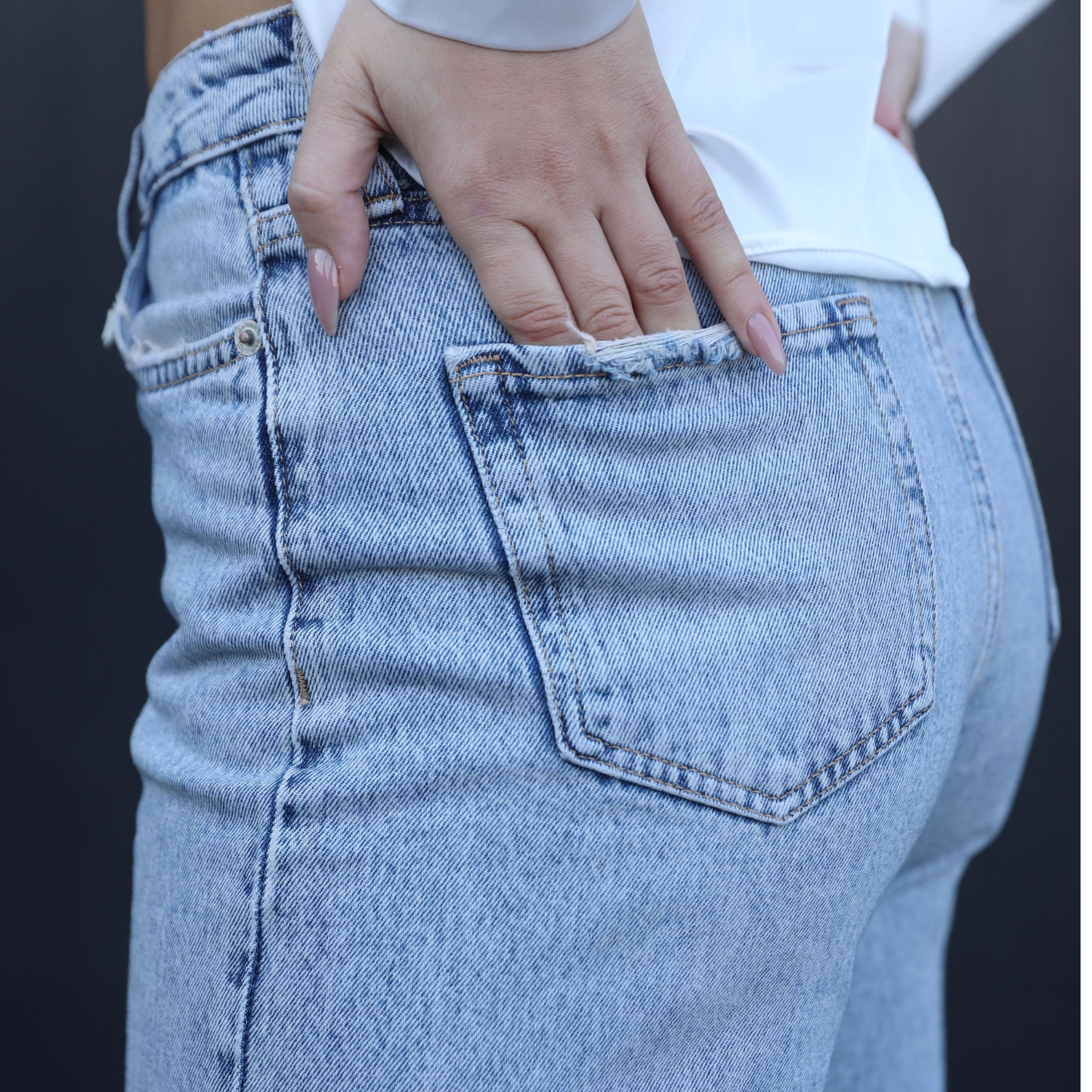 Chic Cut-Out Denim