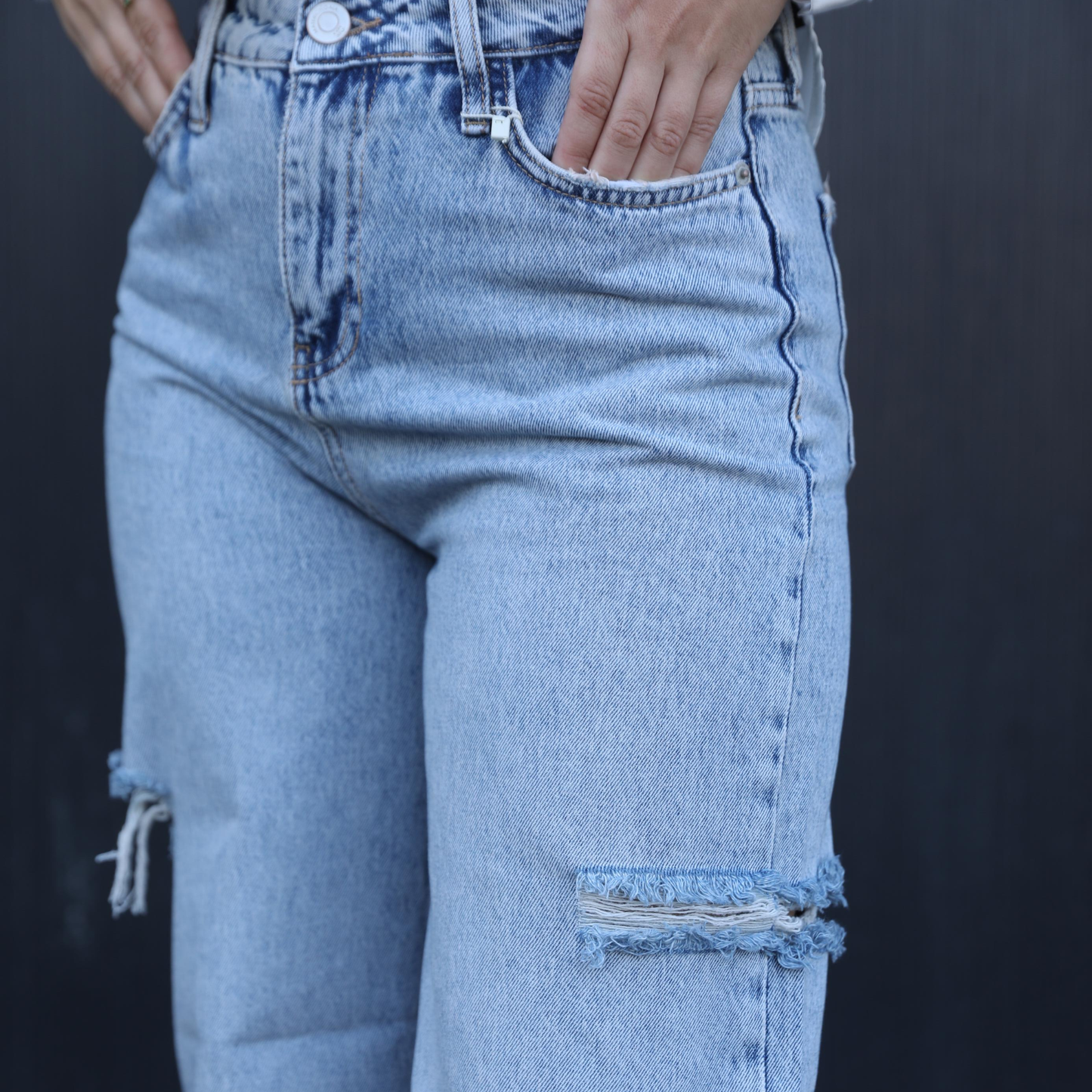 Chic Cut-Out Denim