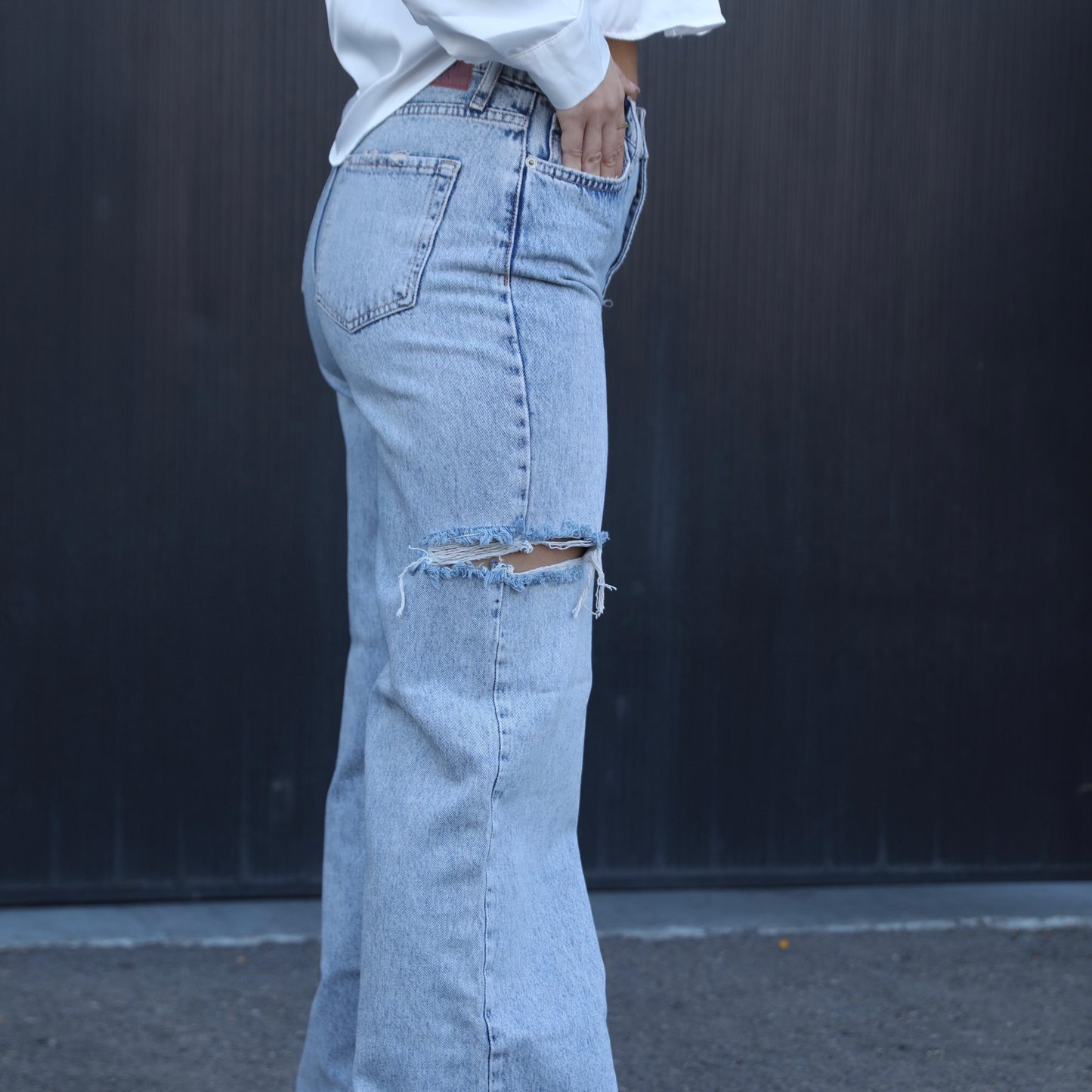 Chic Cut-Out Denim