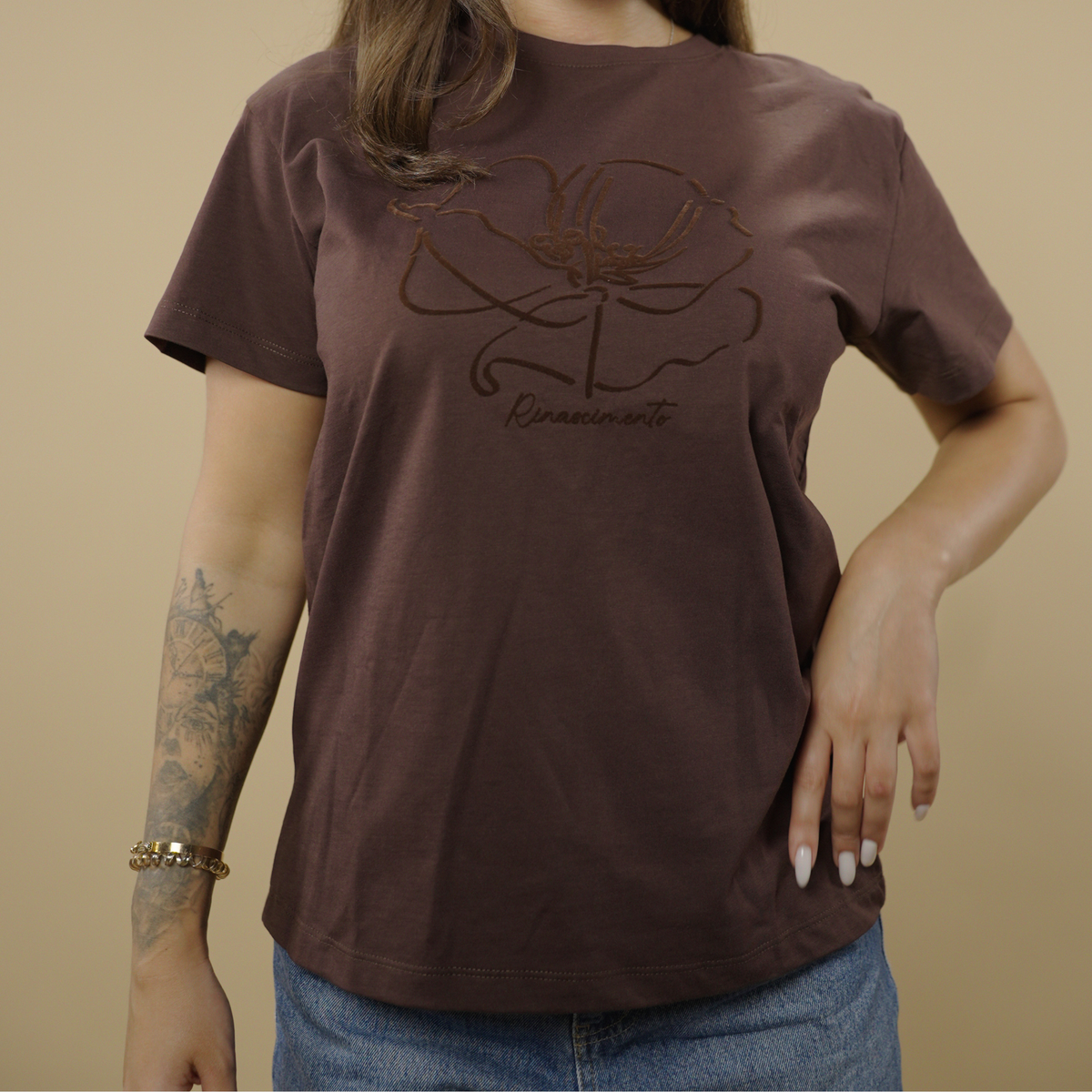 Rinascimento Flower Print T-shirt