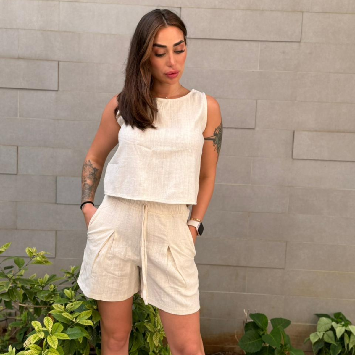 Linen Short Set