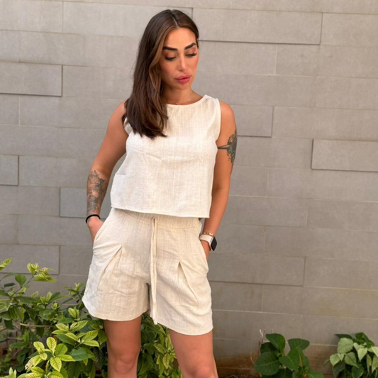Linen Short Set