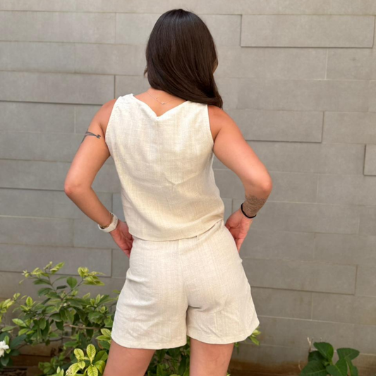 Linen Short Set