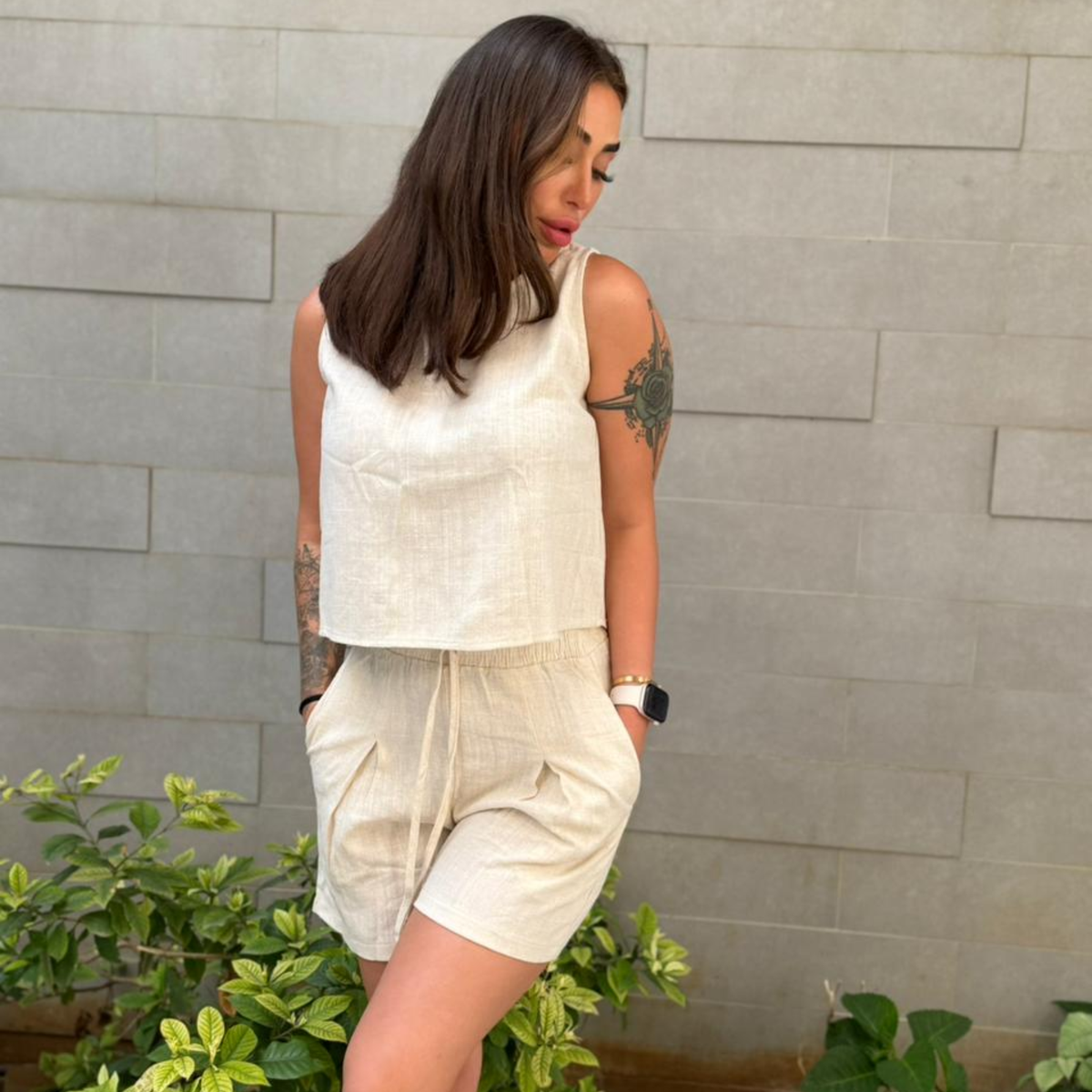 Linen Short Set