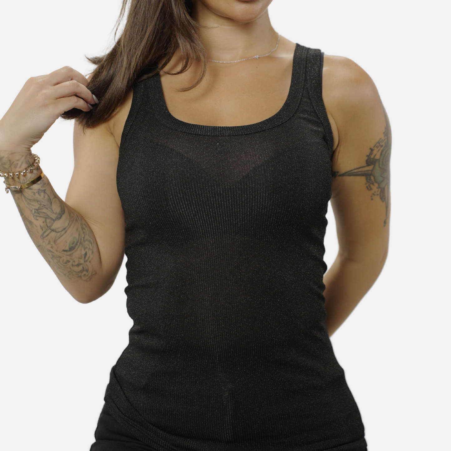 Glitter Sheer Top