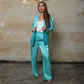 Turquoise Silk Set
