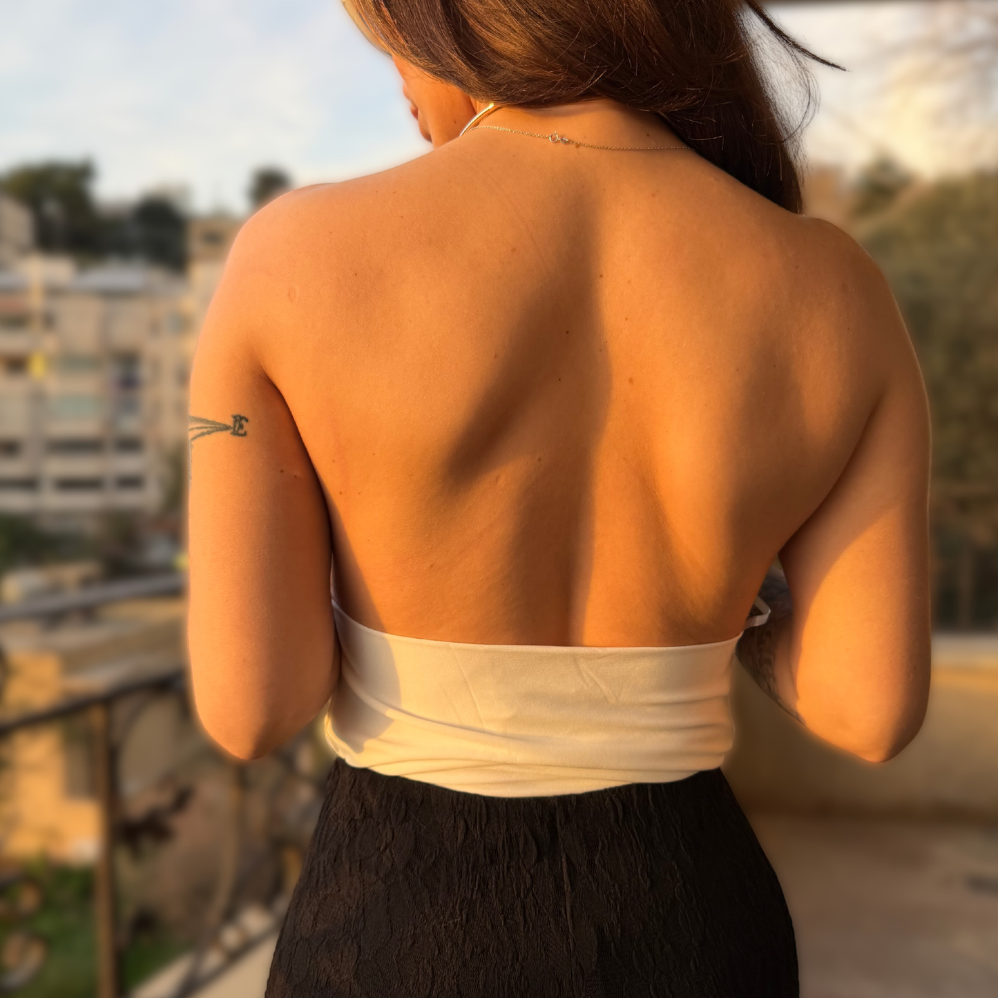 Cowl Neck Backless Top