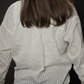 White Stripe Cropped Shirt
